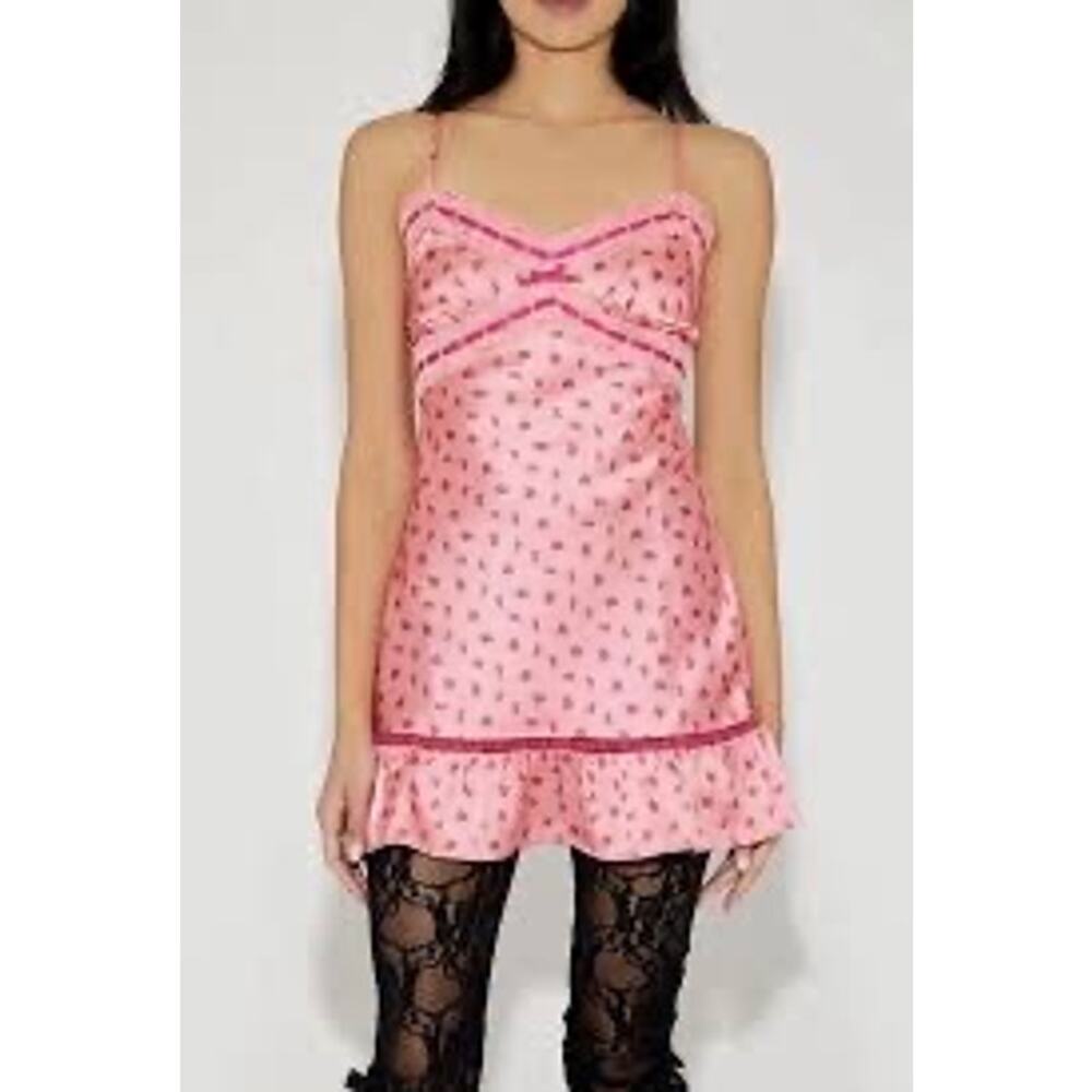Betsey Johnson x Forever 21 Pink Slip Dress, Size M
